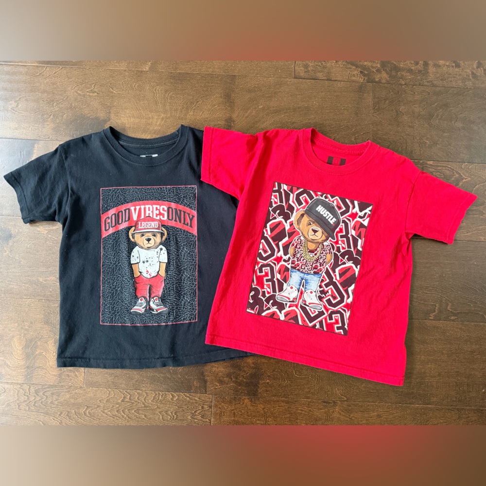 Vibrant Kids' Tees - Black and Red